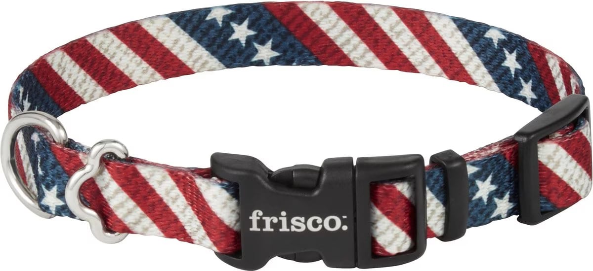 Frisco American Flag Polyester Dog Collar 