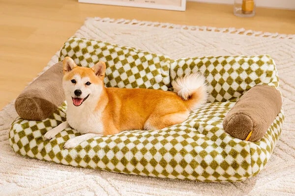Calming Plushy Dog Sofa