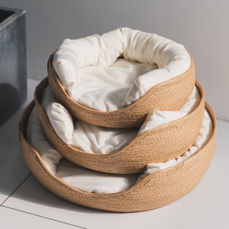 Hand-woven Bamboo Crib For Dog 