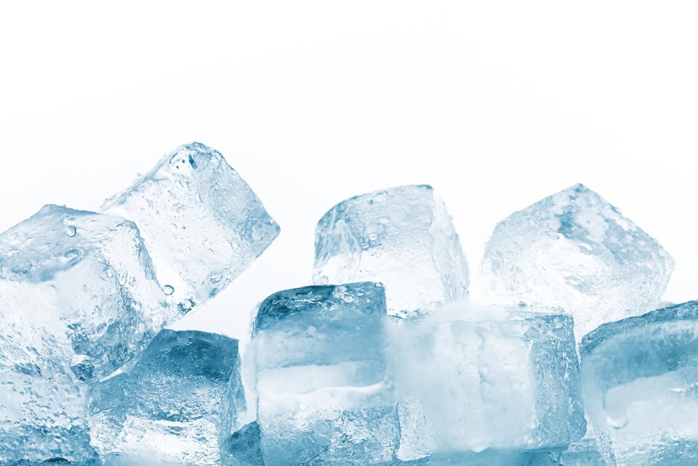 ice cubes close up