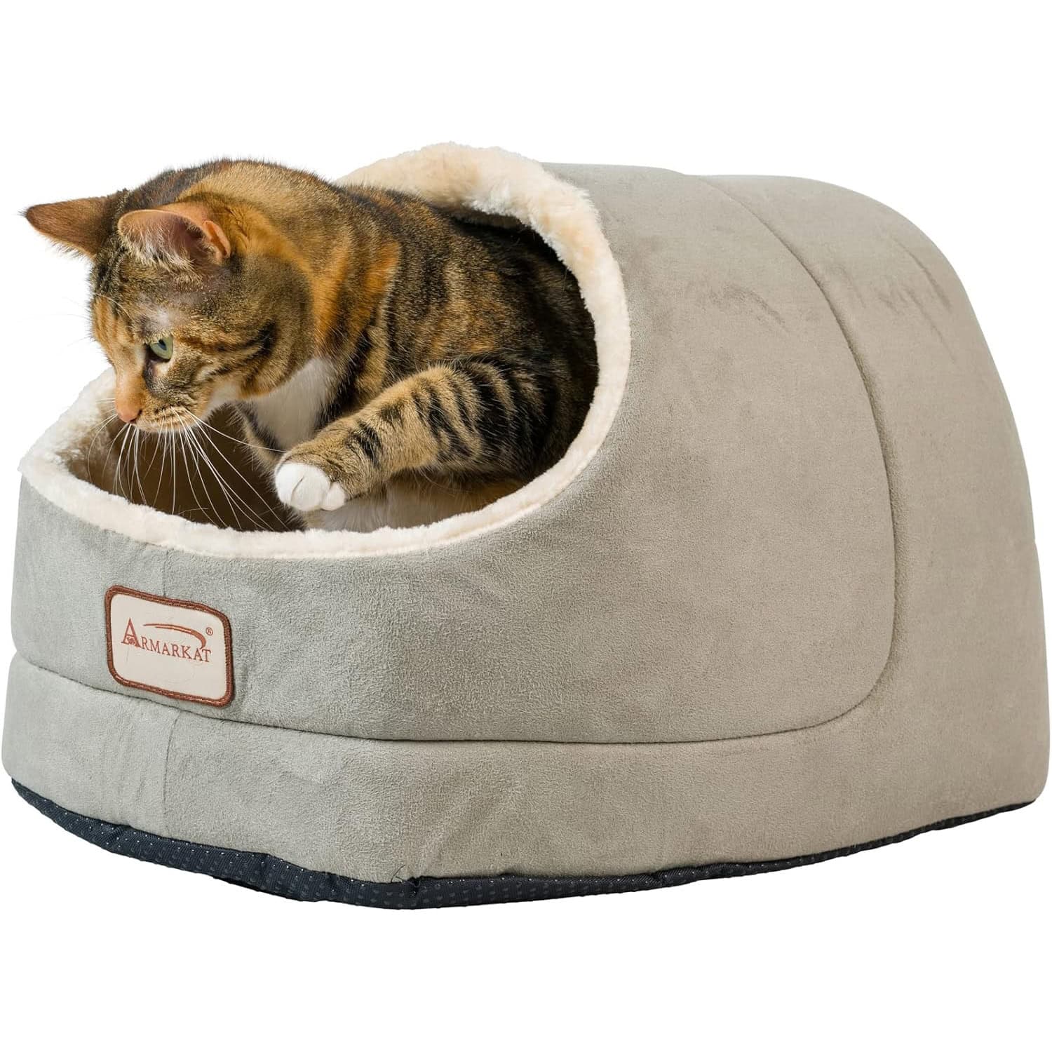 thumbnail image 2 of Warm Dog Bed Round Hooded Plush Cat Cave, Donut Cat Bed, Suitable For Cats Or Dog, Fall/Winter 2 of 13