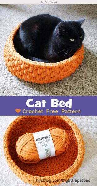 Crochet Pet Cat Bed Free Pattern