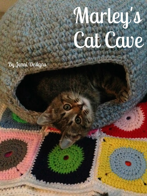 Free Crochet Pattern- Marley's Cat Cave (or Bed)