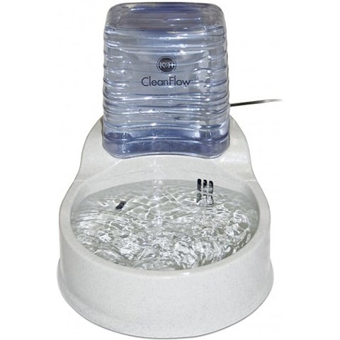 K&H Pet Products CleanFlow Filtered Non-Skid Plastic Cat Water Bowl with Reservoir