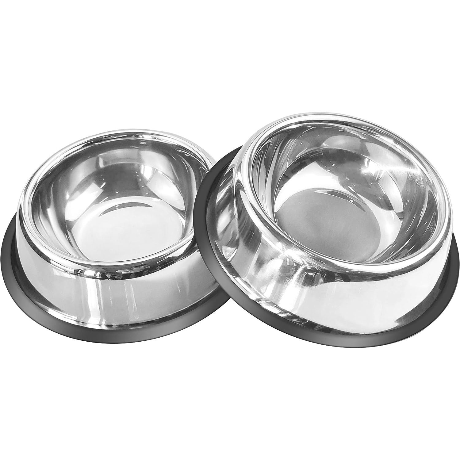 Mlife Stainless Steel Dog Bowl with Rubber Base