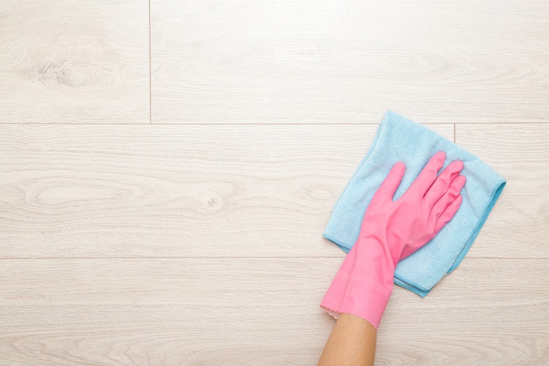 Wiping Hardwood