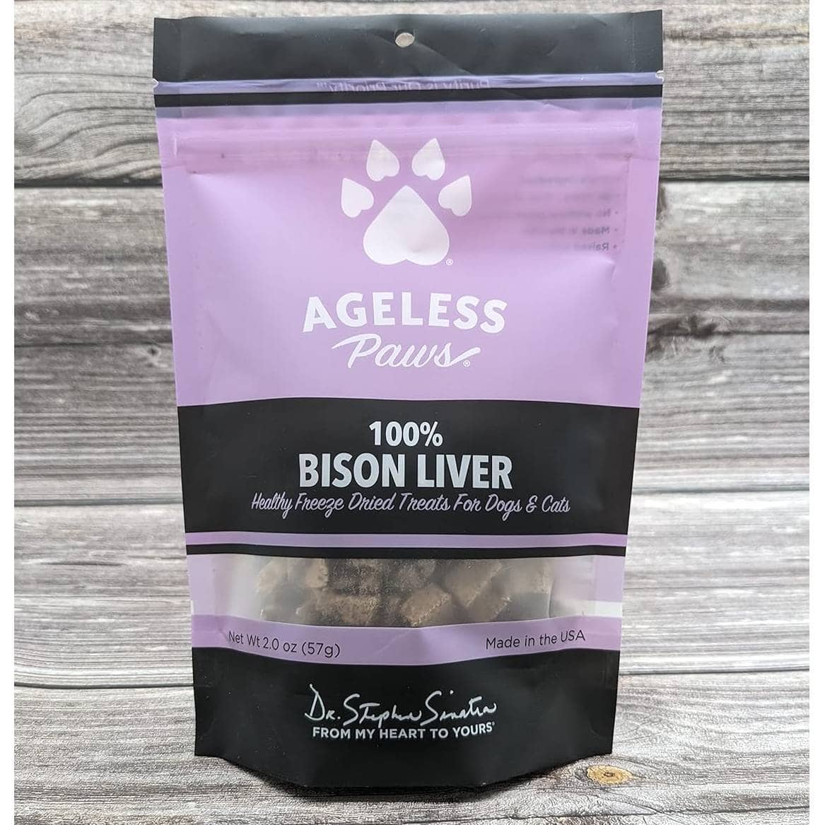 Ageless Paws 100% Bison Liver Freeze-Dried Cat Treats