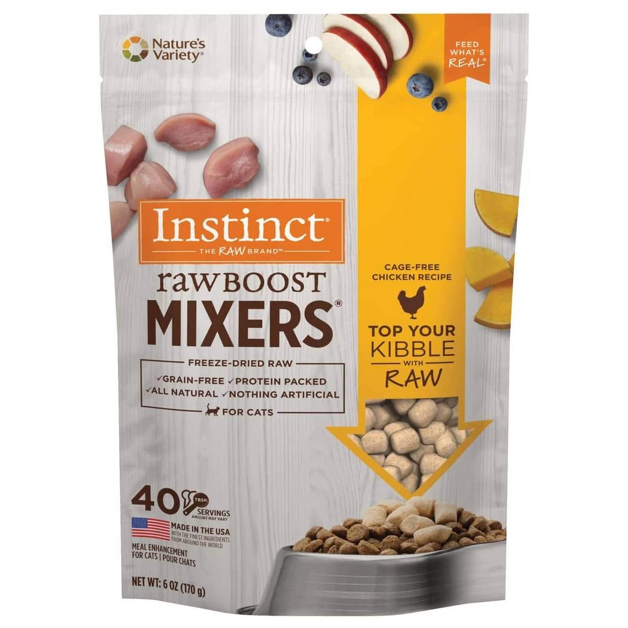 Instinct Raw Boost Chicken Freeze-Dried Cat Food Topper