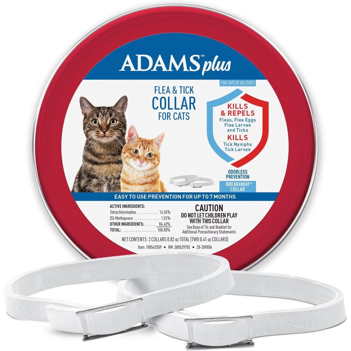 Adams Flea & Tick Collar for Cats New