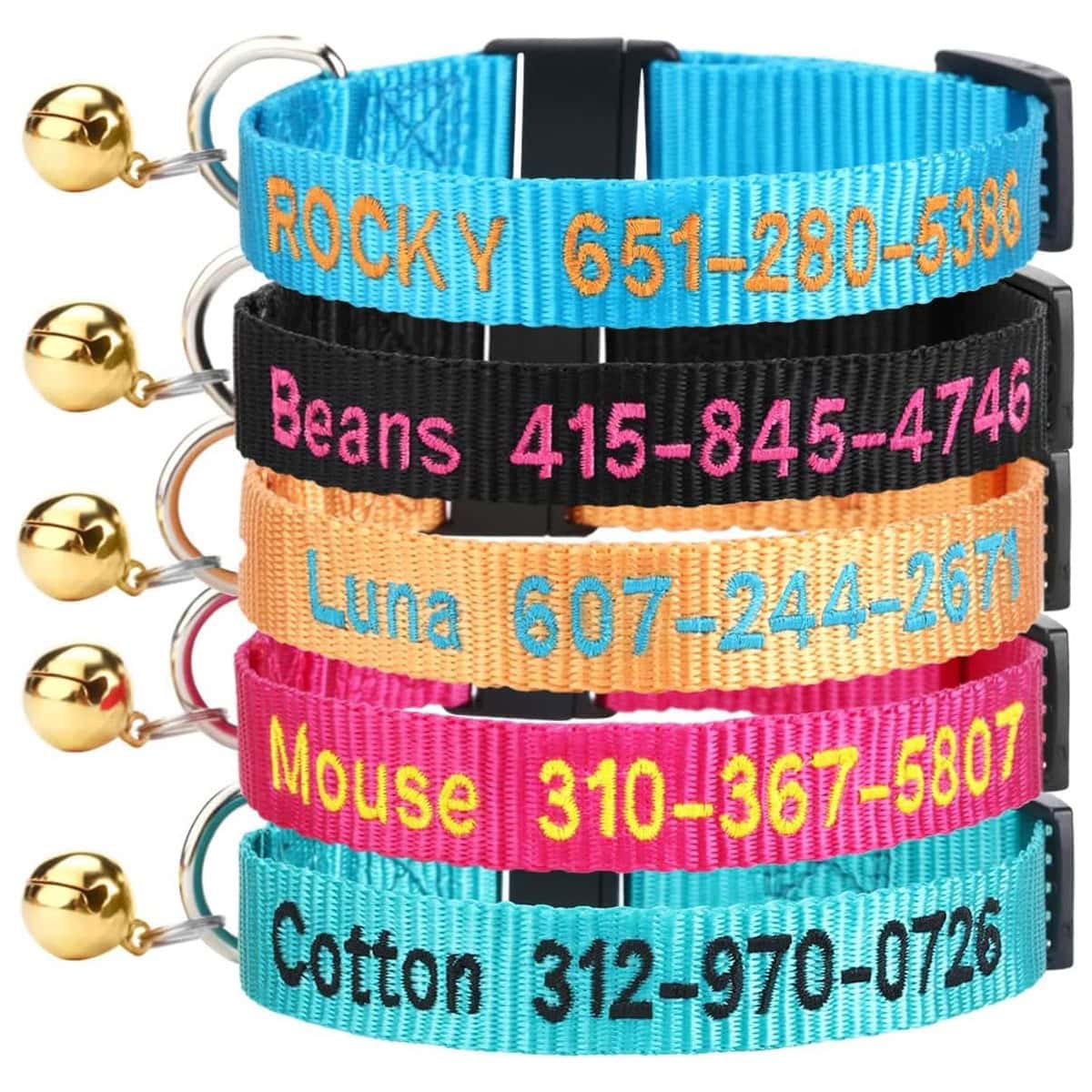 Dayday Patch Personalized Cat Collar with Bell