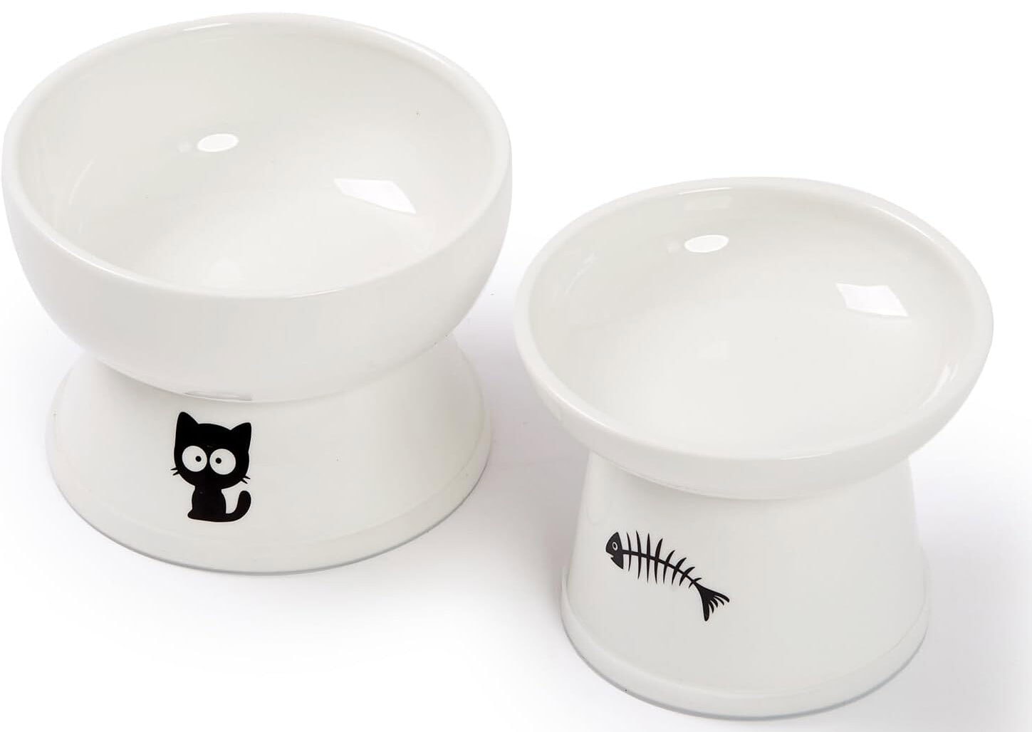 FOREYY Raised Food and Water Ceramic Bowl