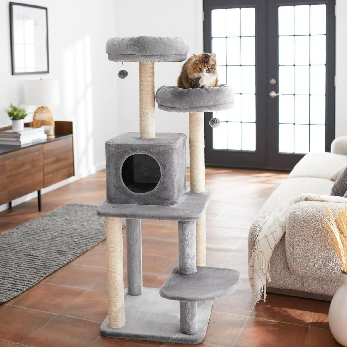 Frisco Faux Fur Cat Tree & Condo
