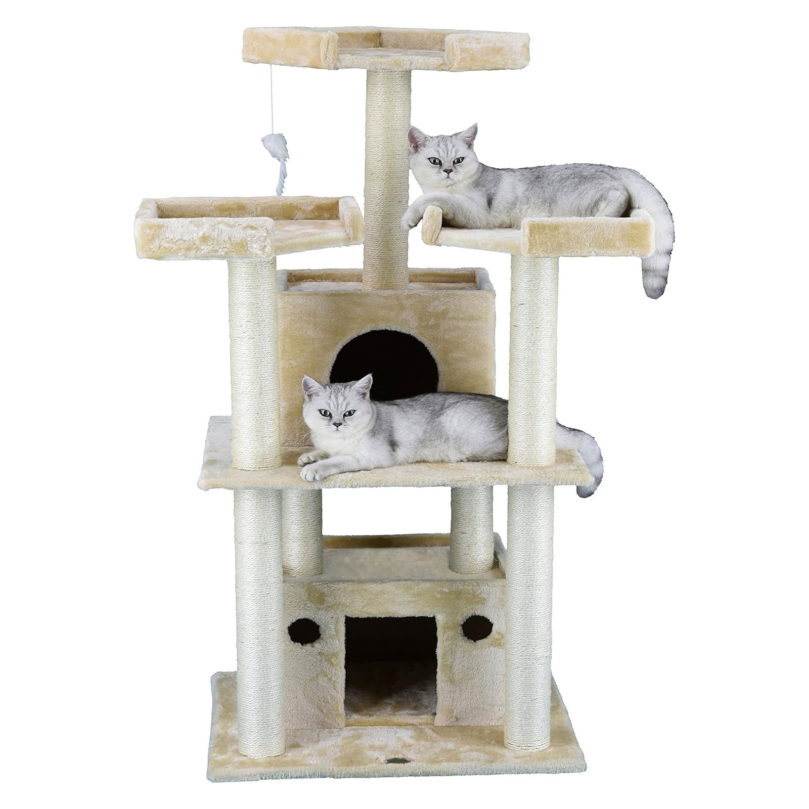 Go Pet Club 51 Tall Beige Cat Tree Furniture