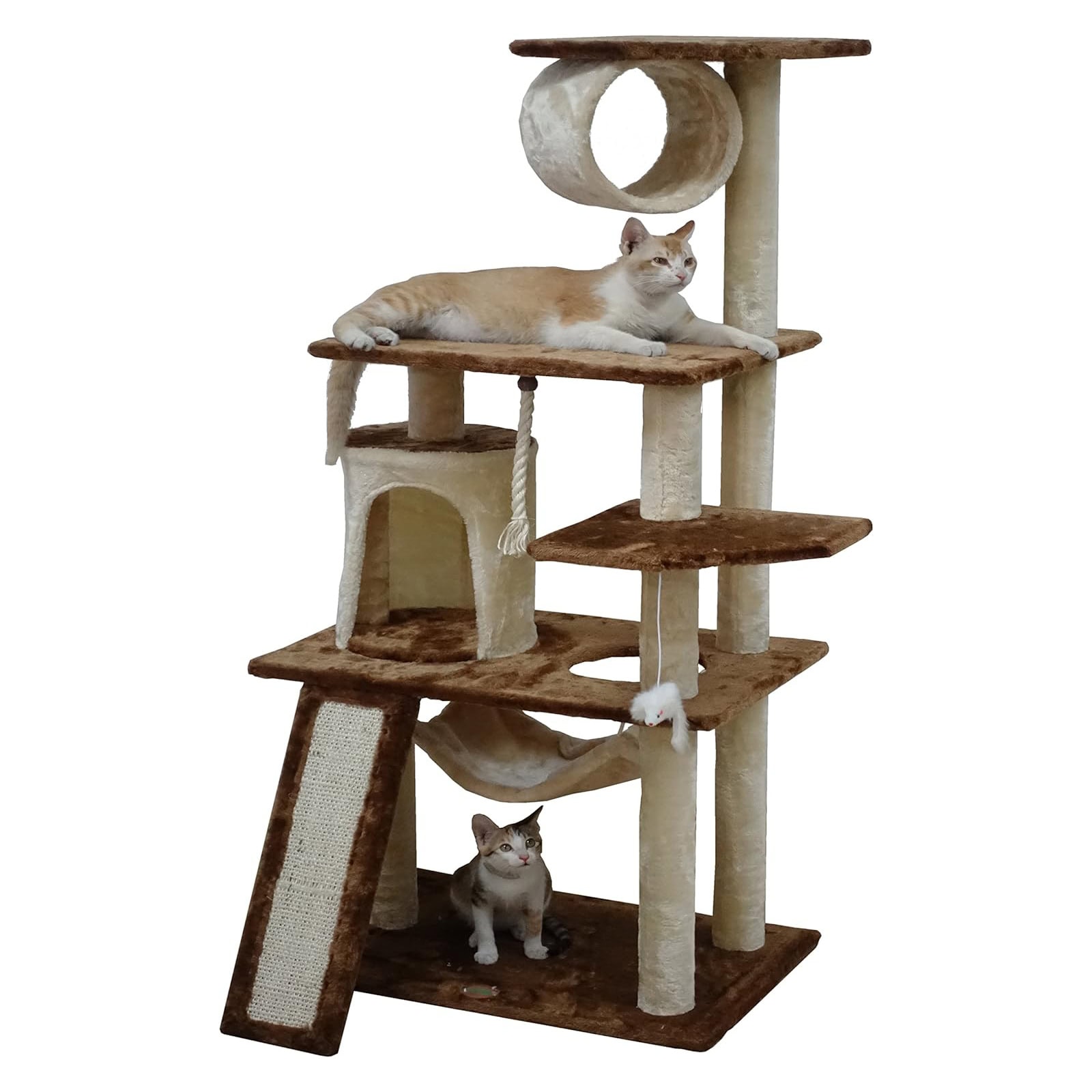 Go Pet Club Faux Fur Cat Tree & Condo