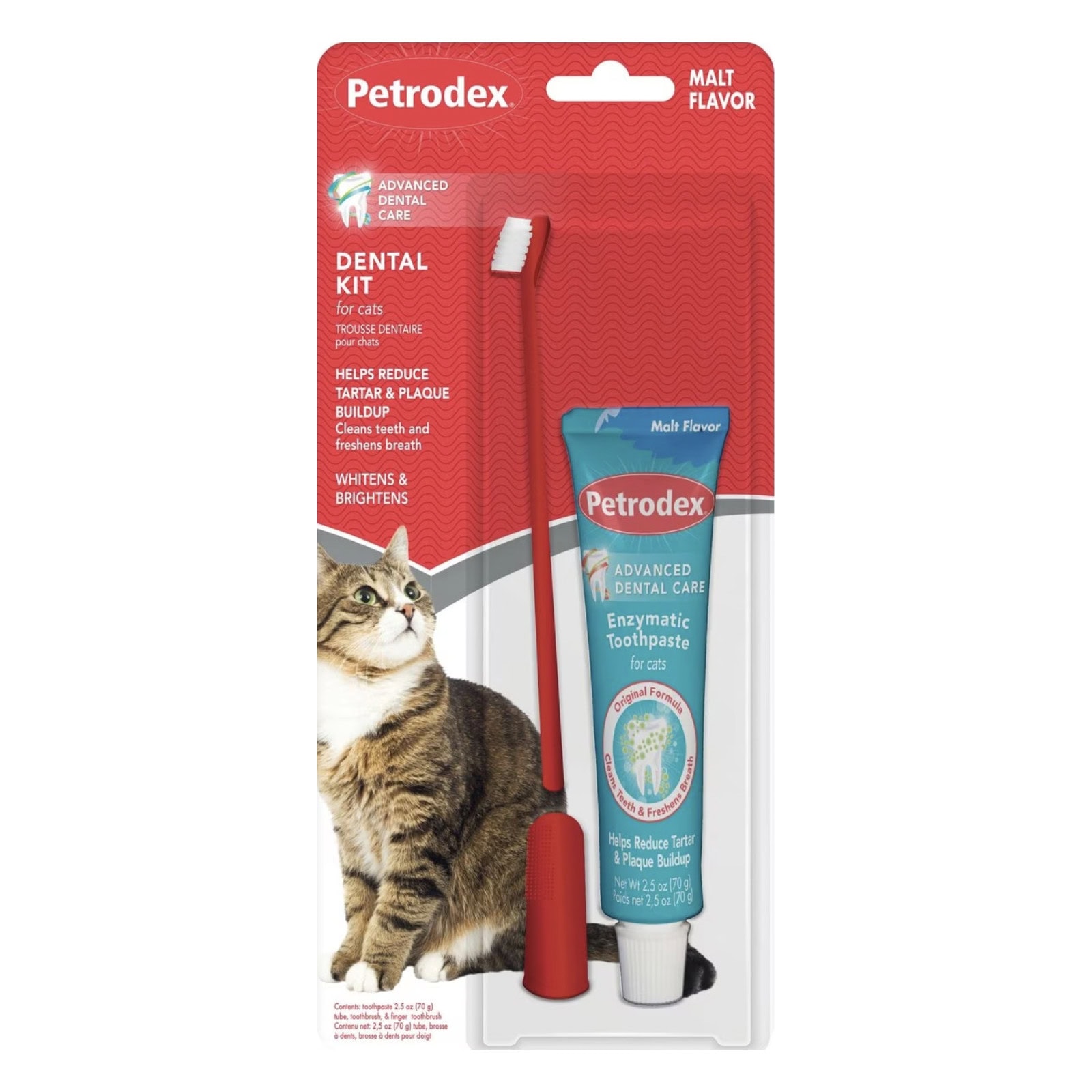Sentry Petrodex Veterinary Strength Enzymatic Malt Flavor Cat Dental Kit