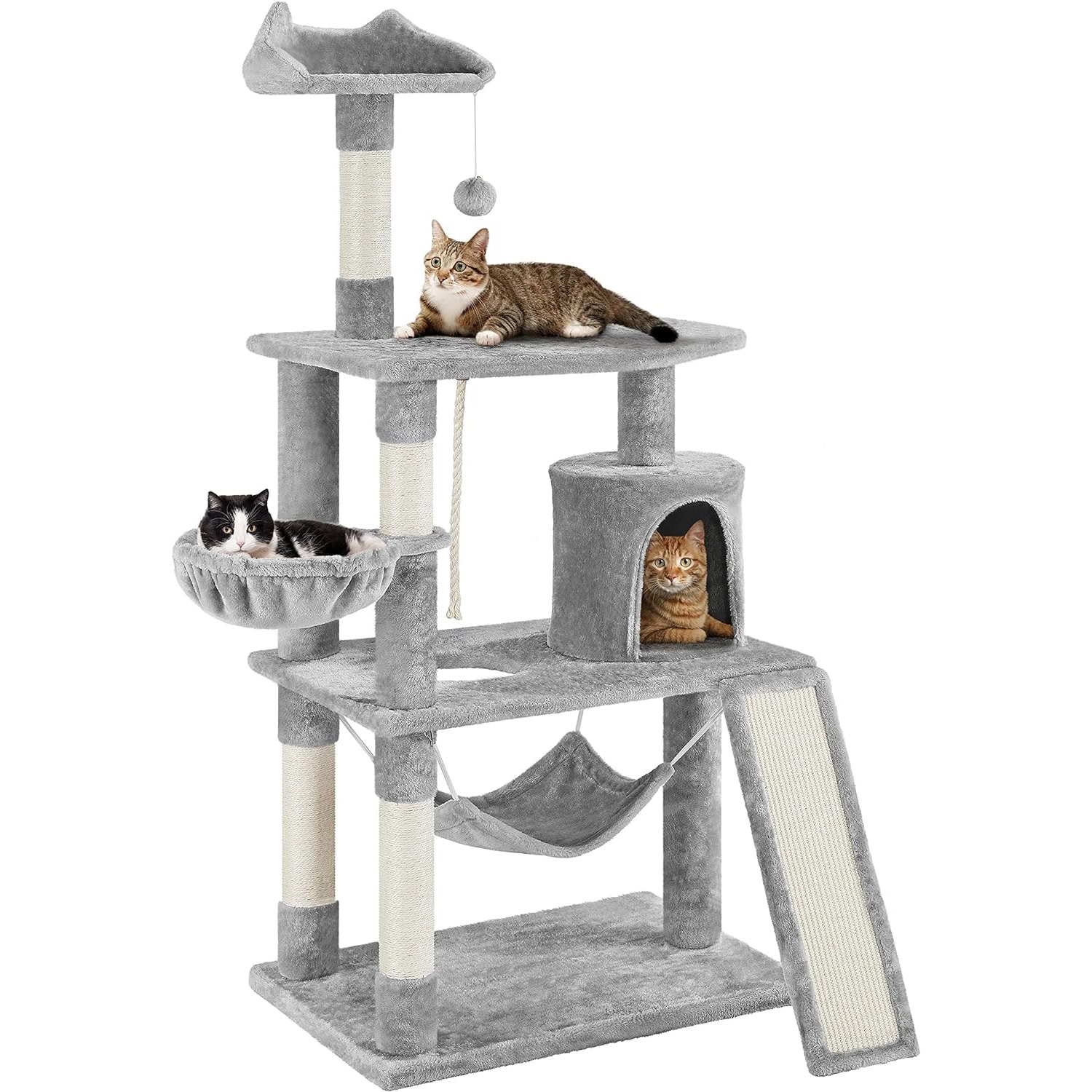 Yaheetech Plush Cat Tree & Condo