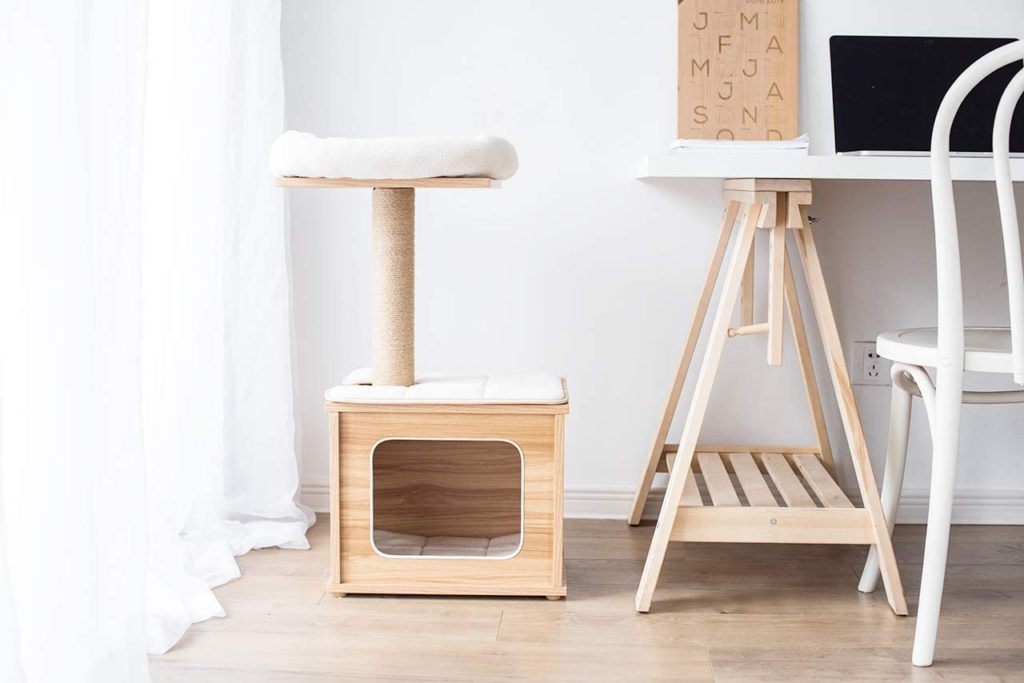 actual Catry Wooden Cat Tree Condo