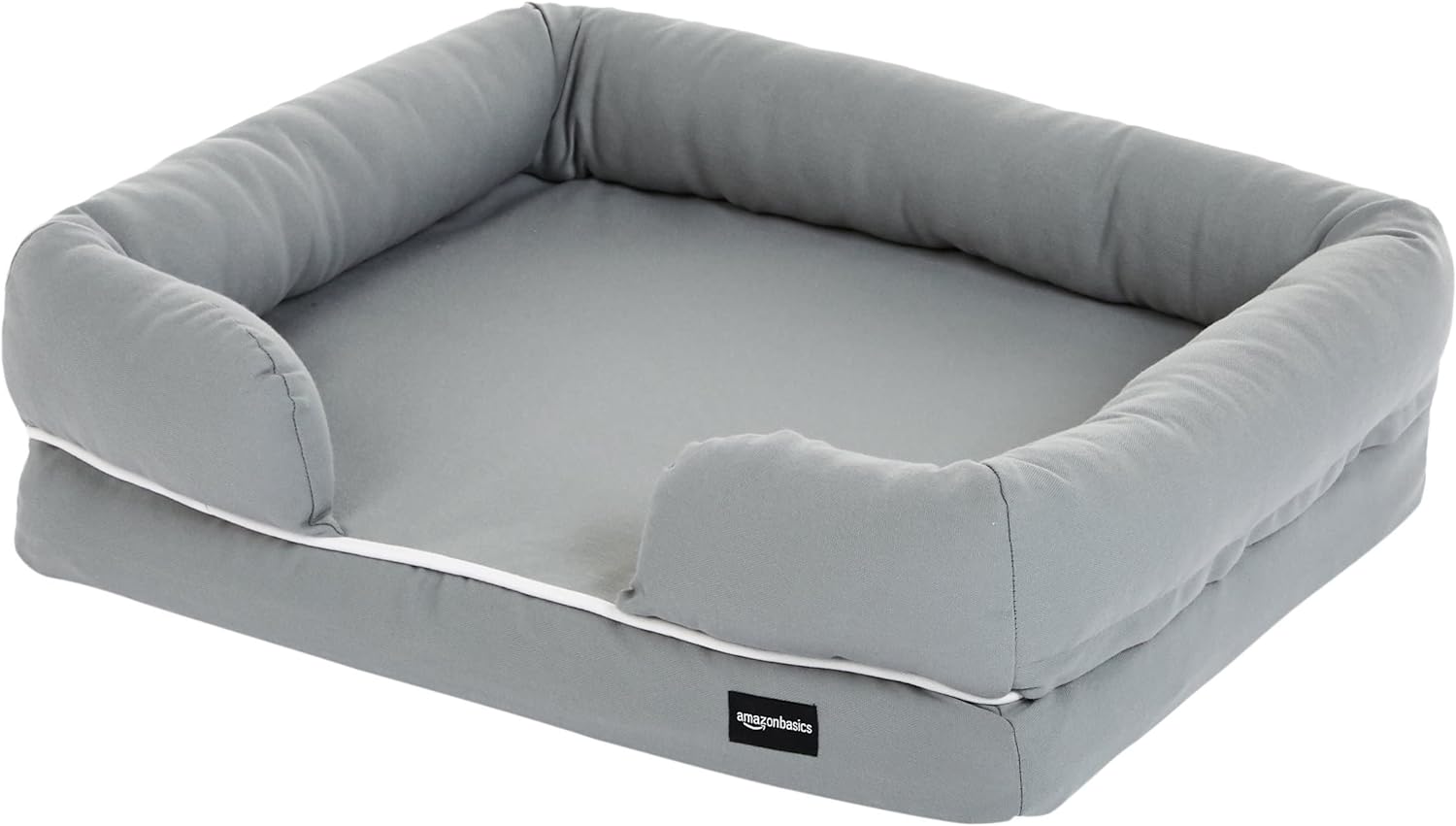 Amazon Basics Lounger Sofa Couch Style Pet Bed with Memory Foam