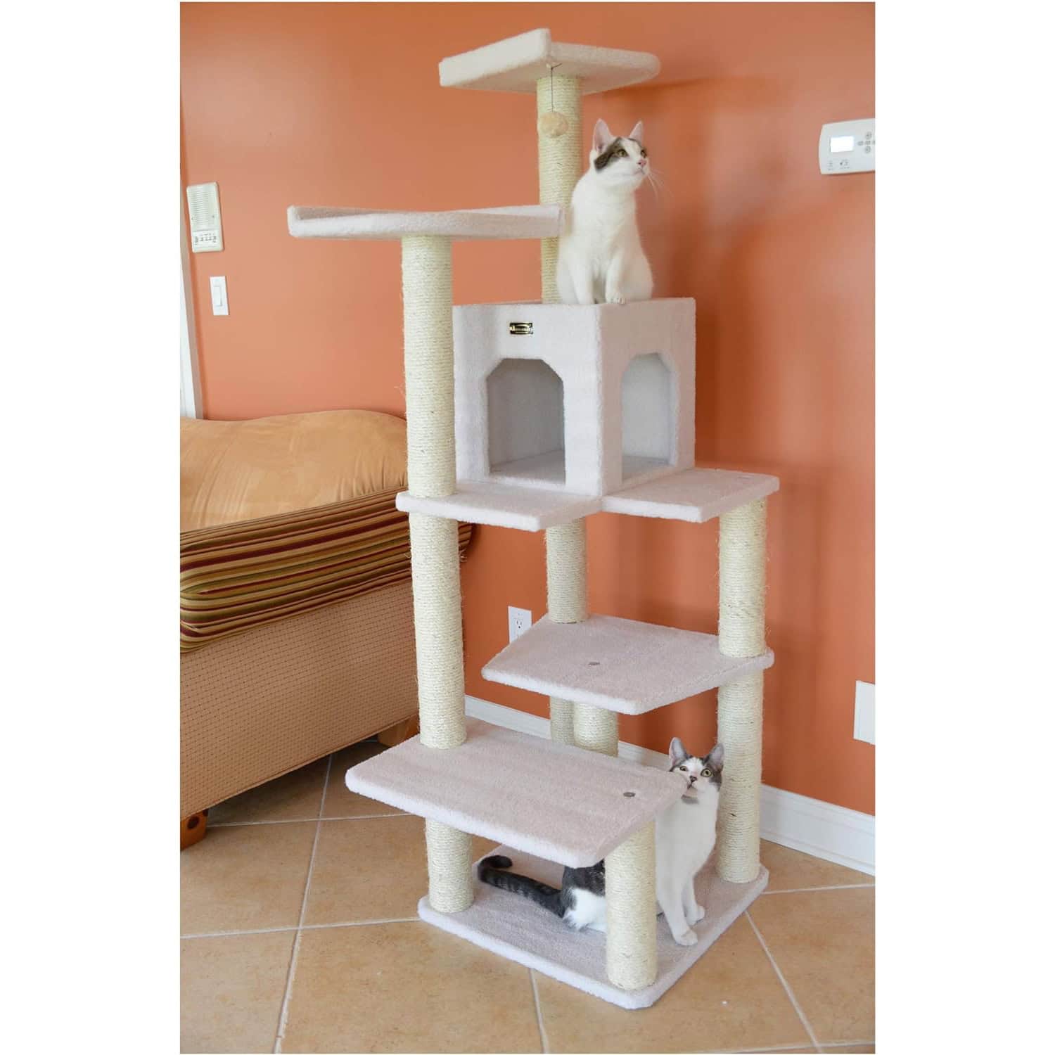 Armarkat Faux Fleece Cat Tree & Condo