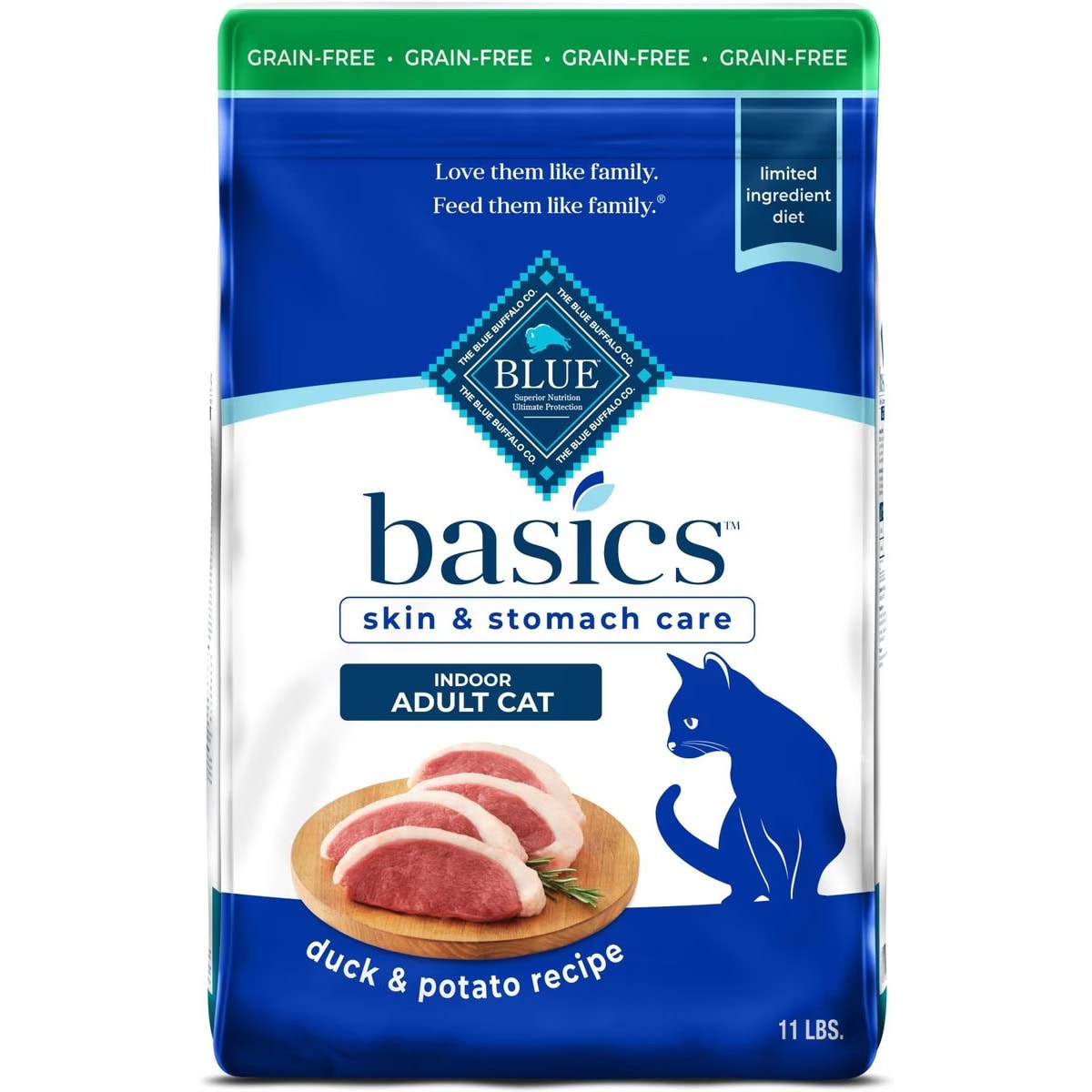 Blue Buffalo Basics LID Duck & Potato Dry Cat Food