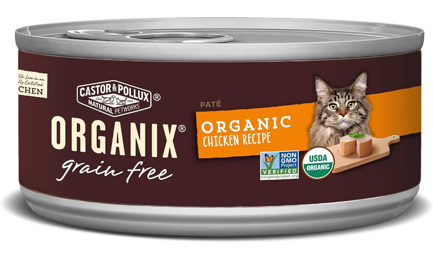 Castor & Pollux Organix Grain-Free Organic Chicken Recipe All Life Stages Canned Cat Food