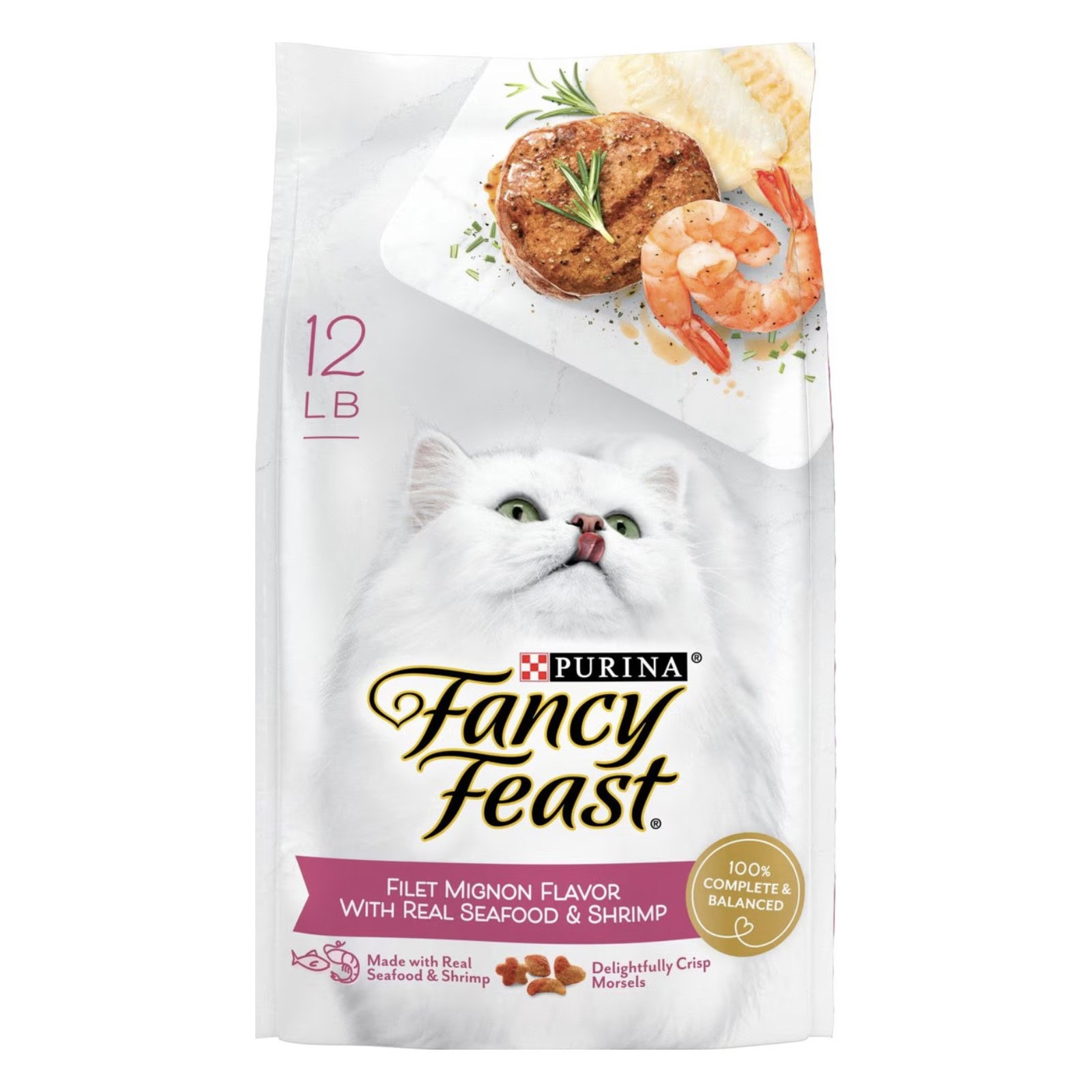 Fancy Feast Gourmet Filet Mignon Flavor with Real Seafood & Shrimp Dry Cat Food