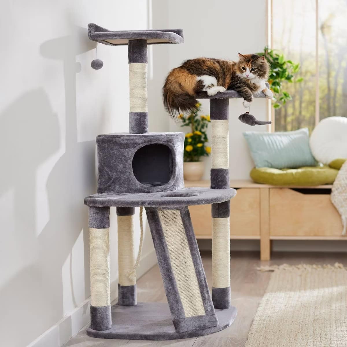 Frisco Faux Fur Cat Tree & Condo