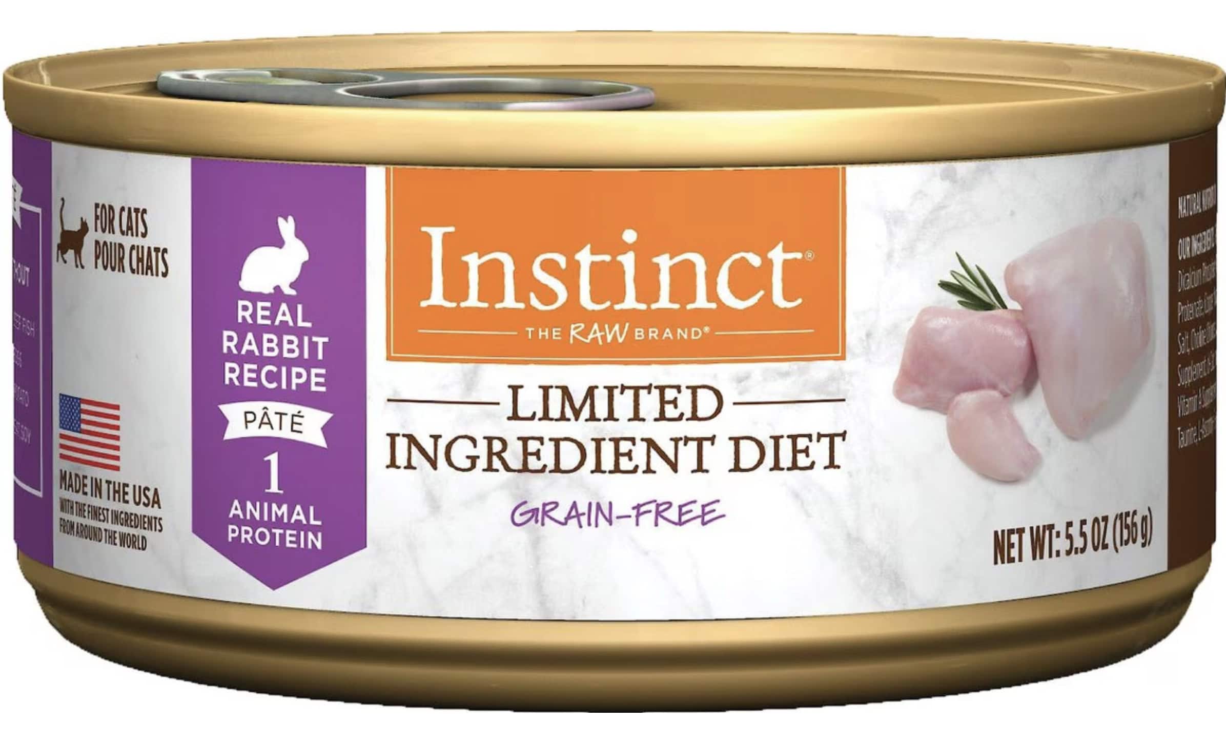 Instinct Limited Ingredient Diet Real Rabbit Recipe Grain-Free Pate Wet Cat Food