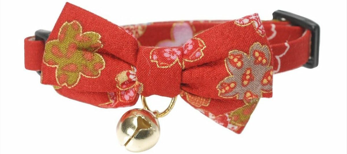 Necoichi Japanese Kimono Bow Tie Cotton Breakaway Cat Collar