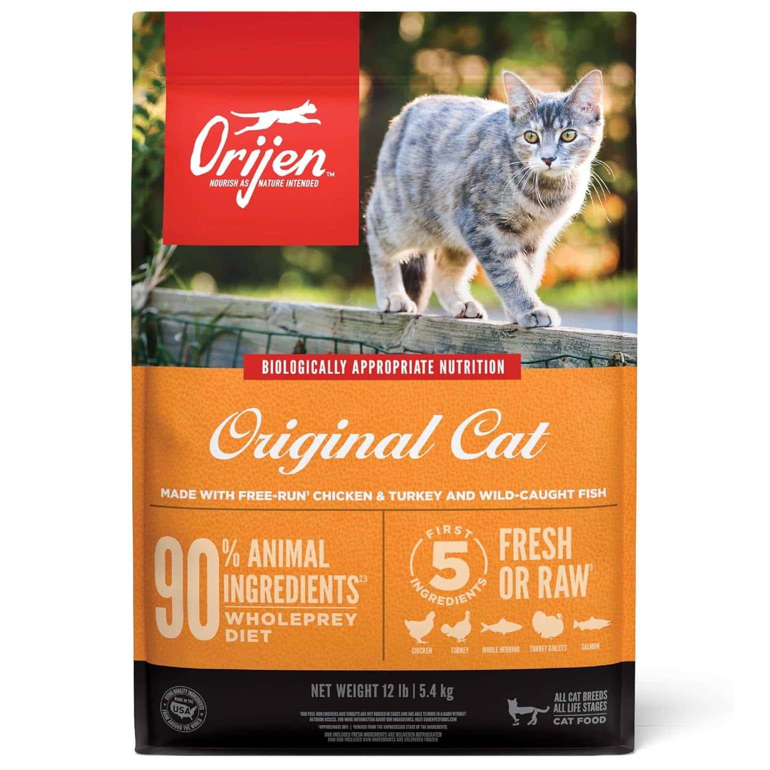 ORIJEN Dry Animal Ingredients Fresh & Raw Cat Food