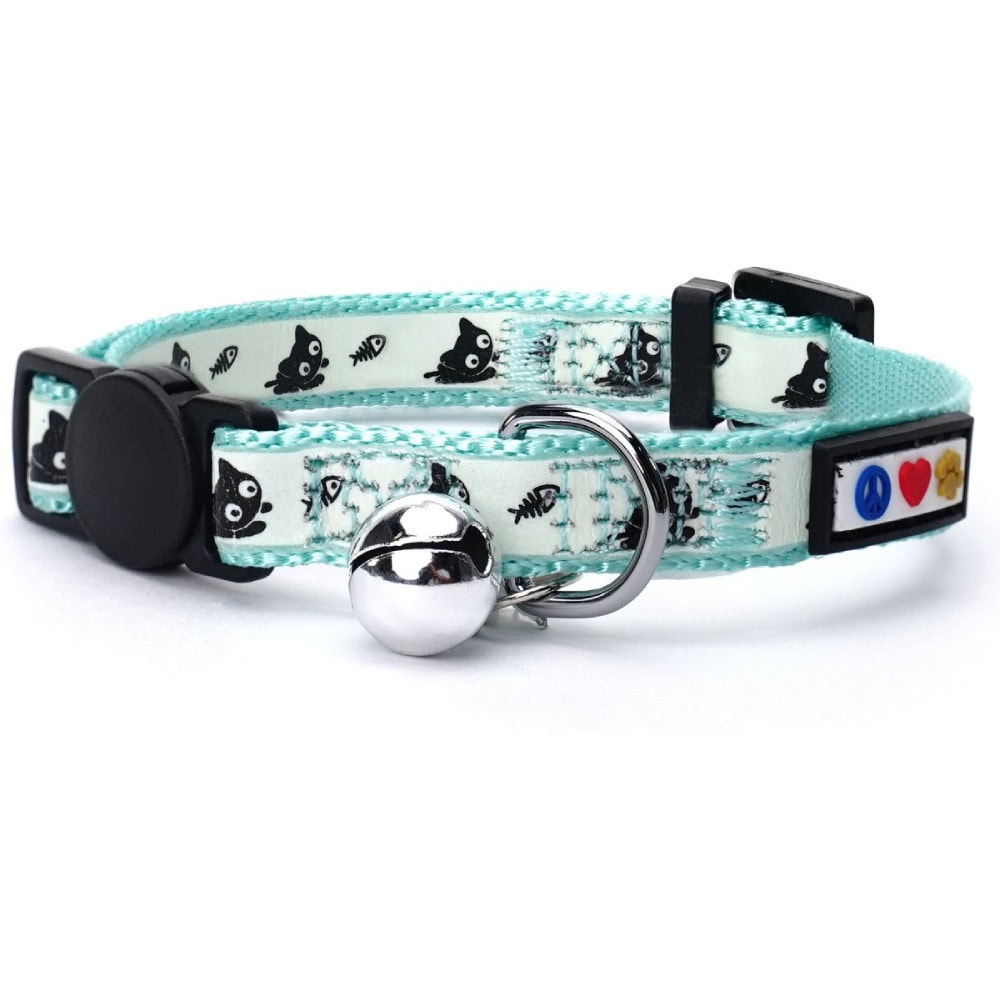 Pawtitas Glow in the Dark Nylon Breakaway Cat Collar