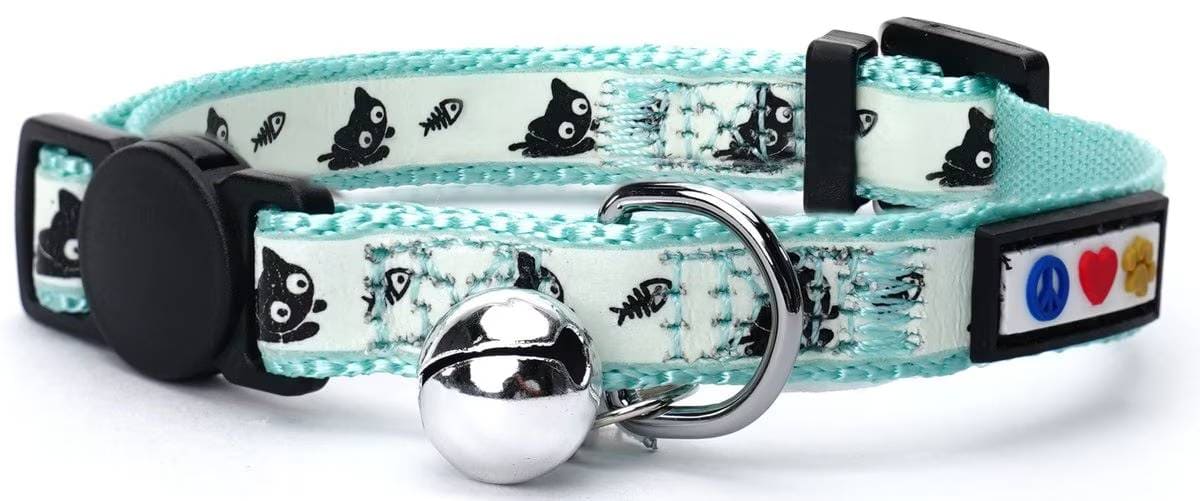 Pawtitas Glow in the Dark Nylon Breakaway Cat Collar
