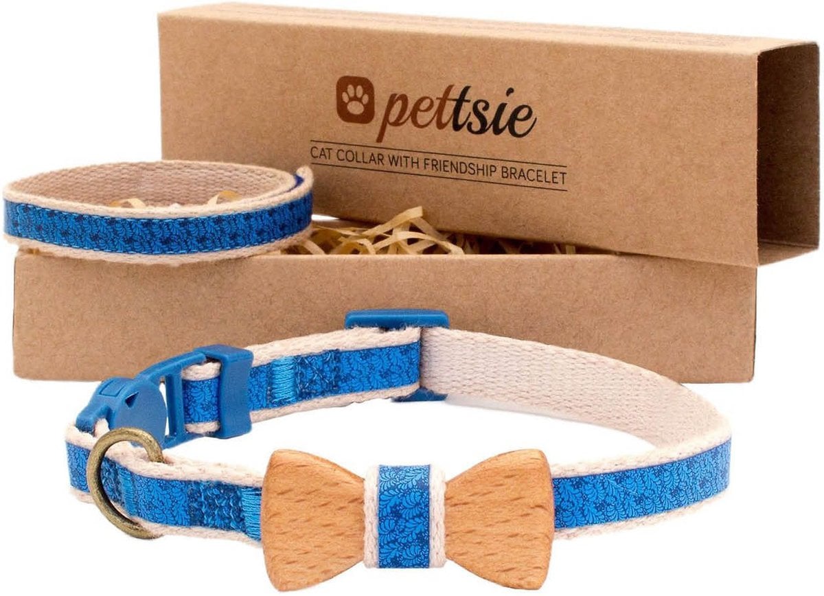 Pettsie Bow Tie Cotton Breakaway Cat Collar