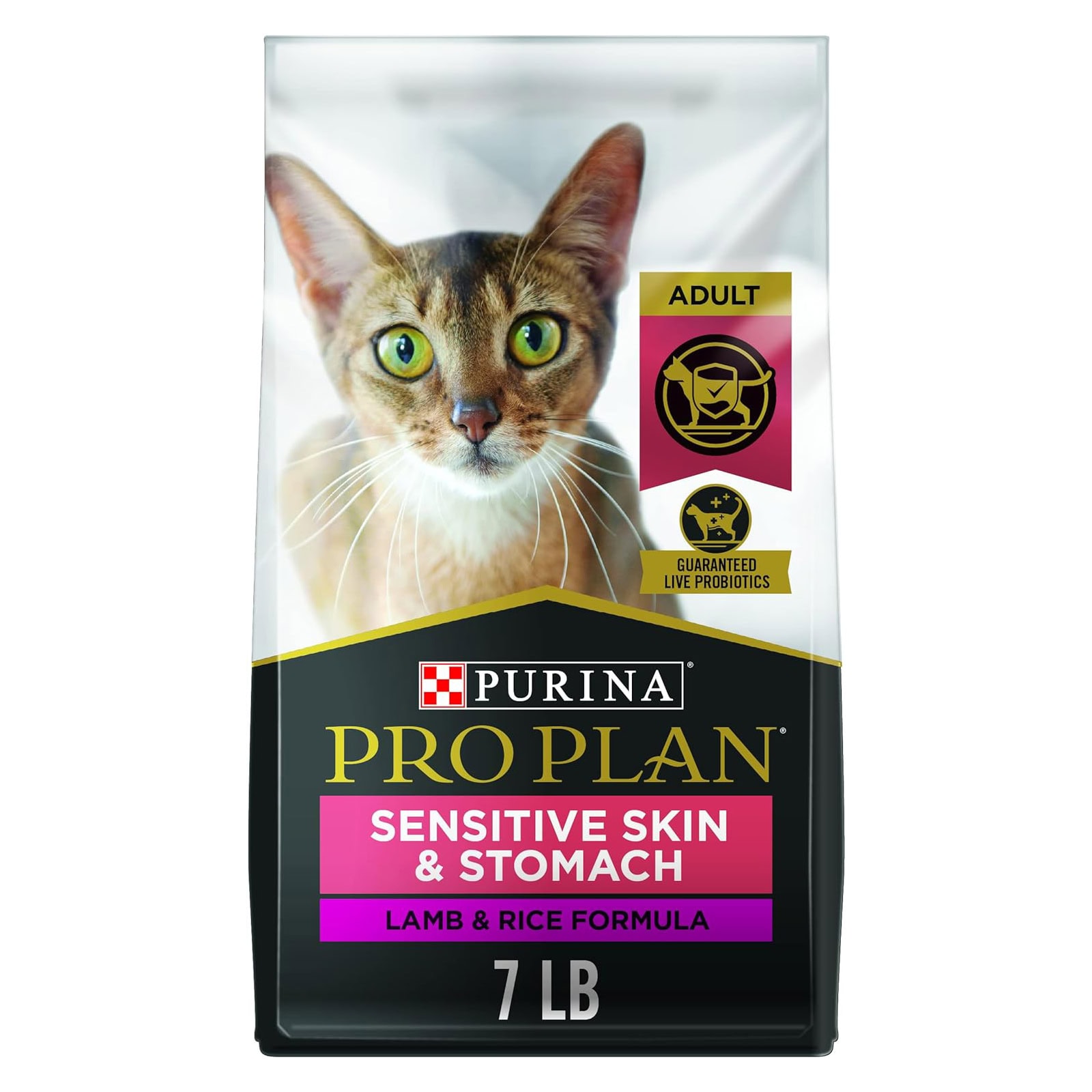 Purina Pro Plan Sensitive Skin and Stomach Cat Food, Lamb and Rice Formula