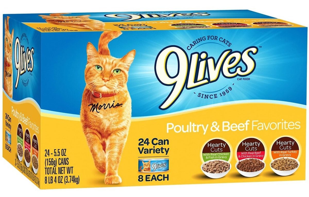 9 Lives Poultry & Beef Favorites Variety Pack Canned Cat Food 
