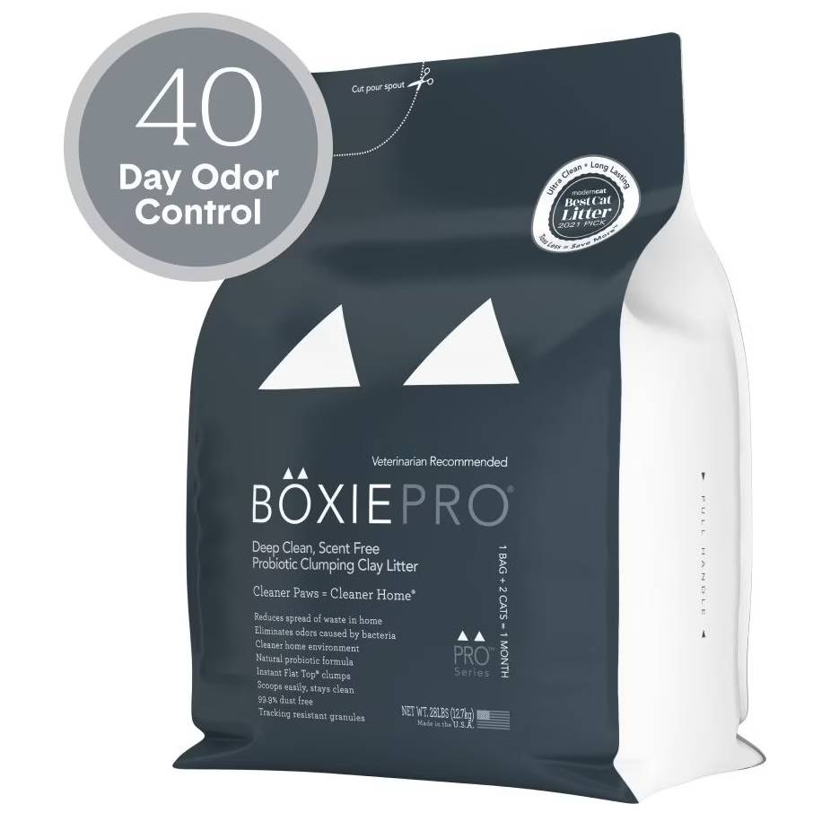 BoxiePro Deep Clean Unscented Clumping Cat Litter