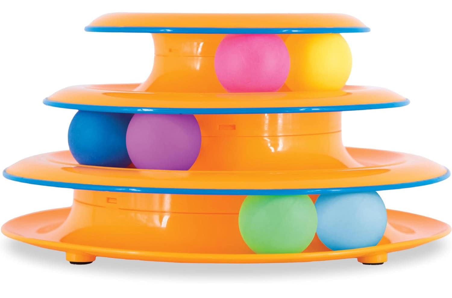 Catstages Tower of Tracks Interactive 3-Tier Cat Track Toy with Spinning Balls 