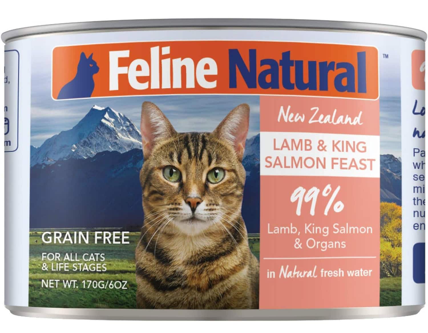 Feline Natural BPA-Free & Gelatin-Free Canned Cat Food, Lamb & Salmon