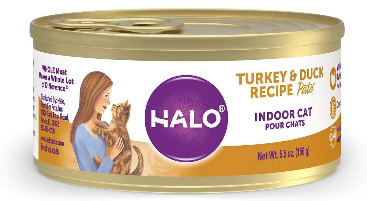 Halo Turkey & Duck Indoor Cat Canned Cat Food