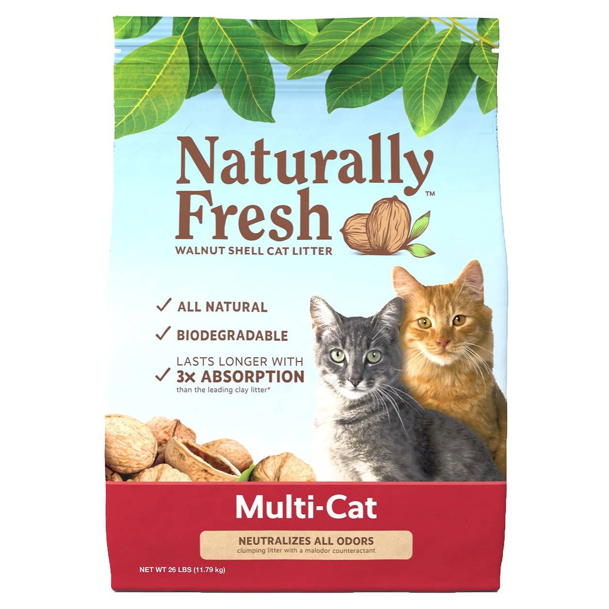 Naturally Fresh Unscented Walnut Cat Litter