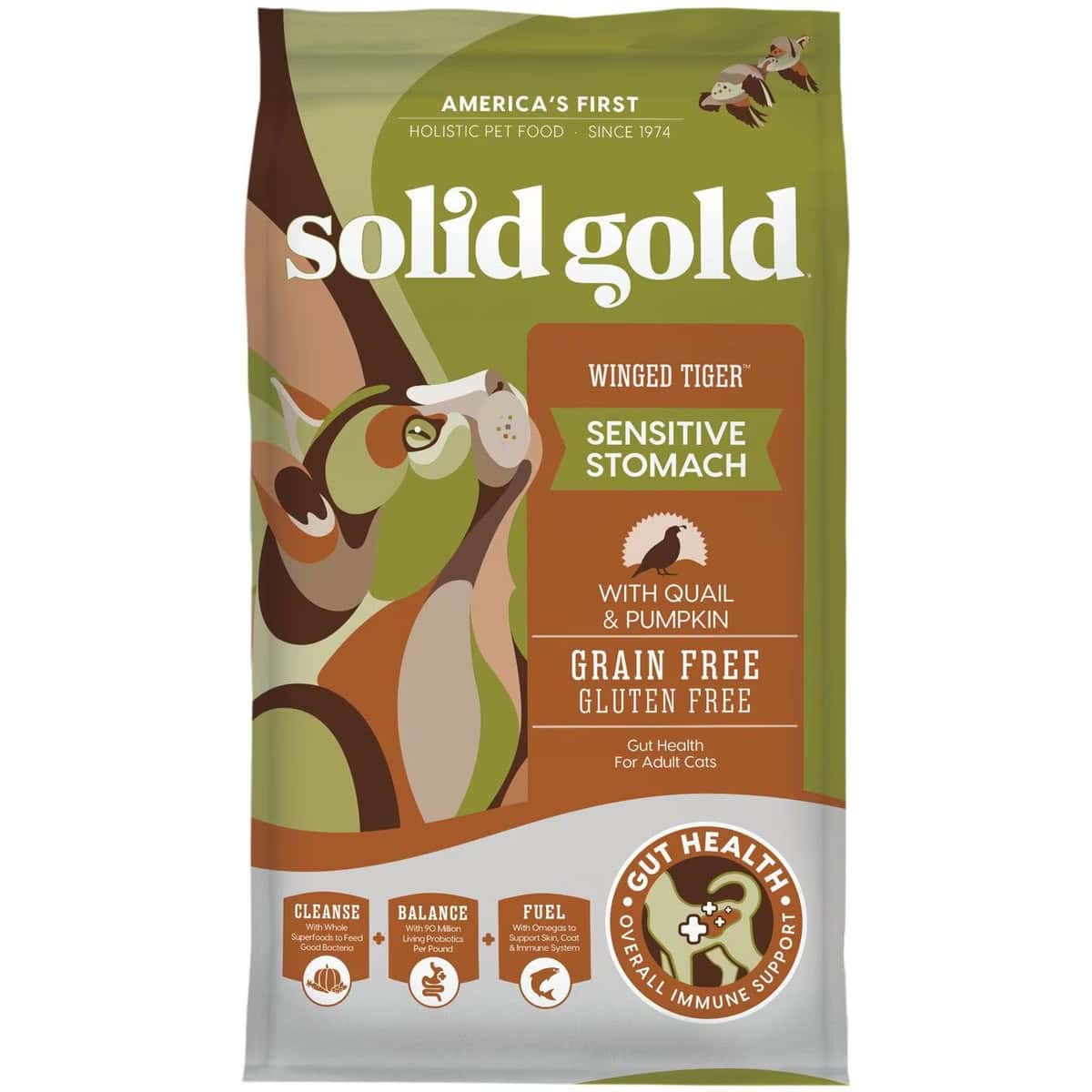 Solid Gold Quail & Pumpkin Sensitive Stomach Cat Food