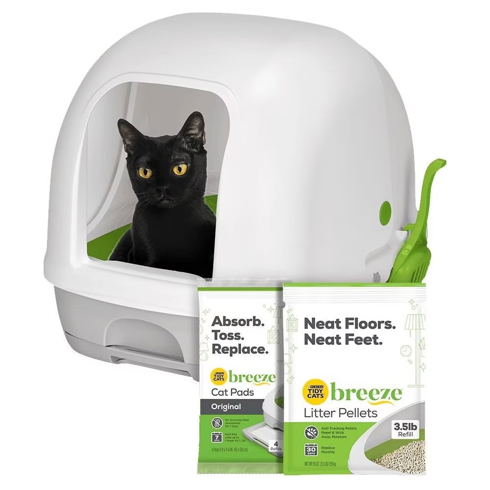 Tidy Cats Breeze Hooded Cat Litter Box System new