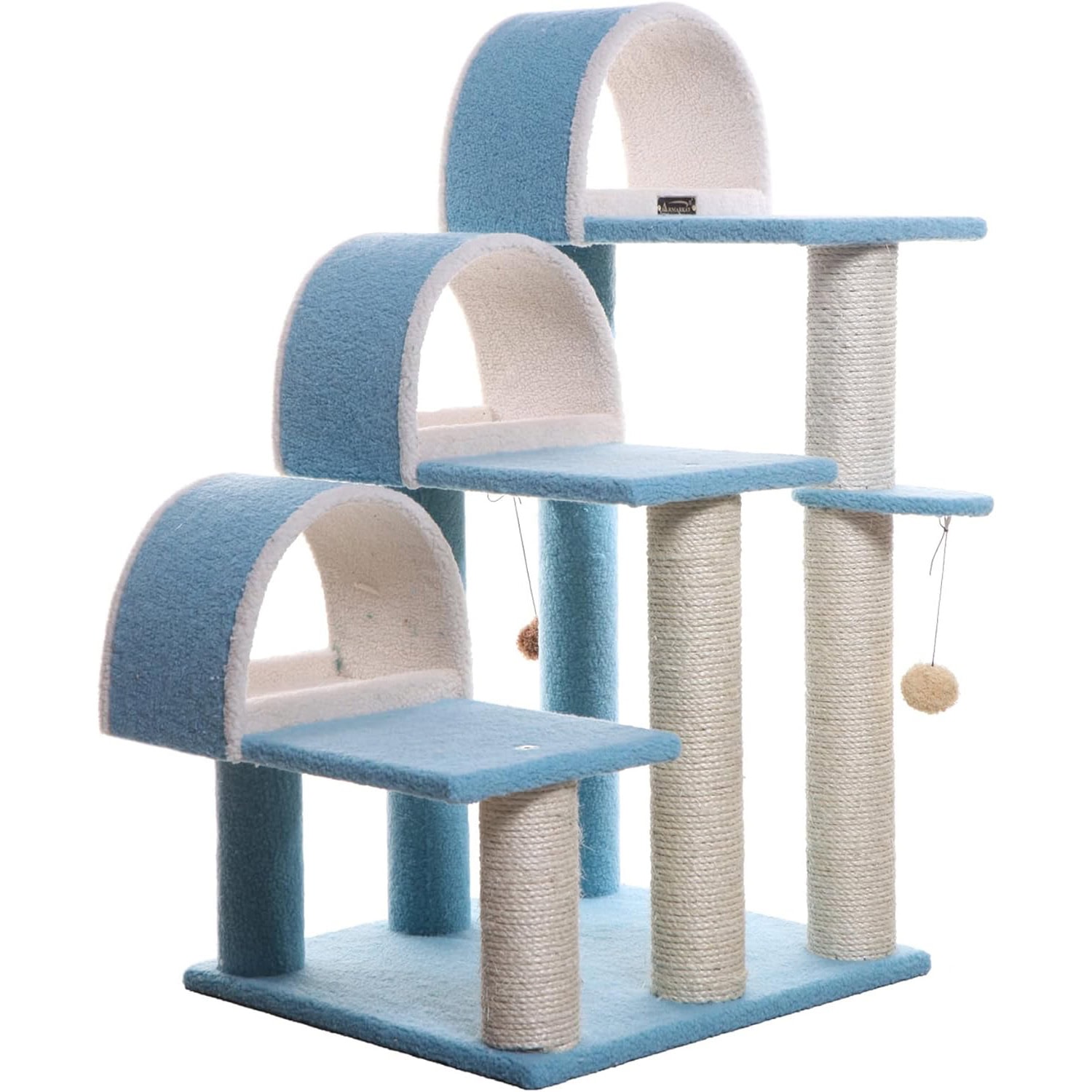 Armarkat Sky Blue 38-in Faux Fleece Cat Tree
