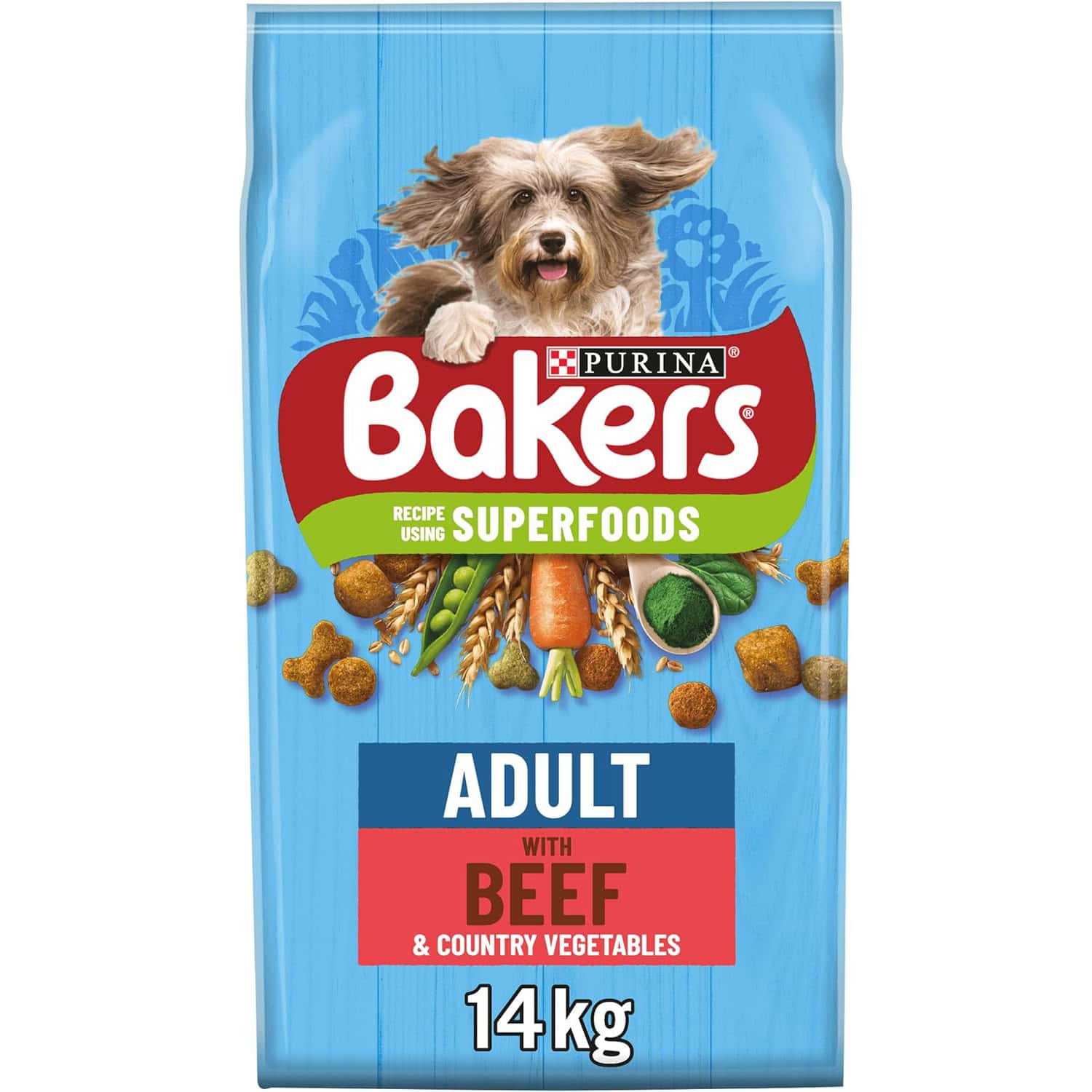 Bakers Adult Dry Dog Food Beef & Veg 