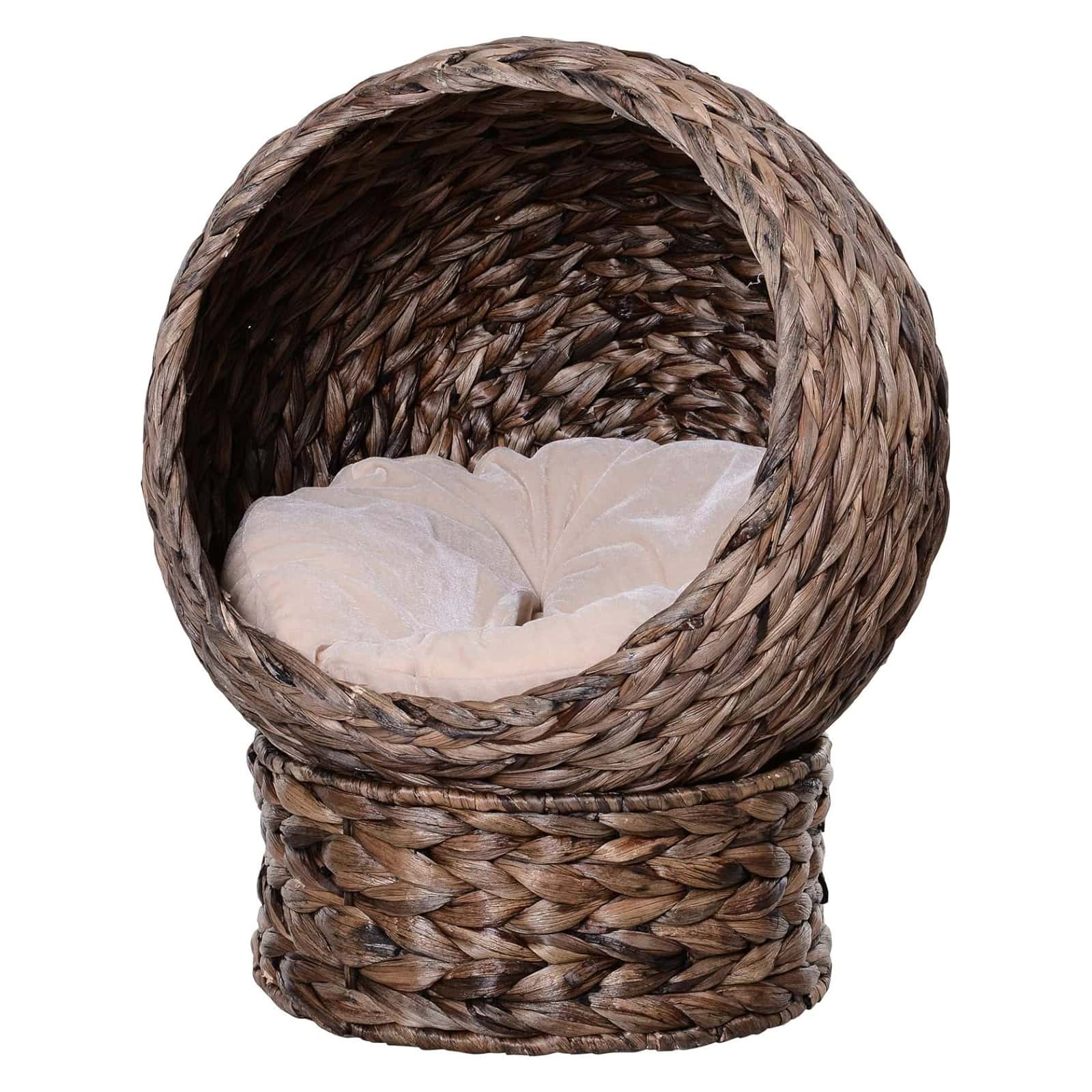 PawHut Handwoven Elevated Cat Bed
