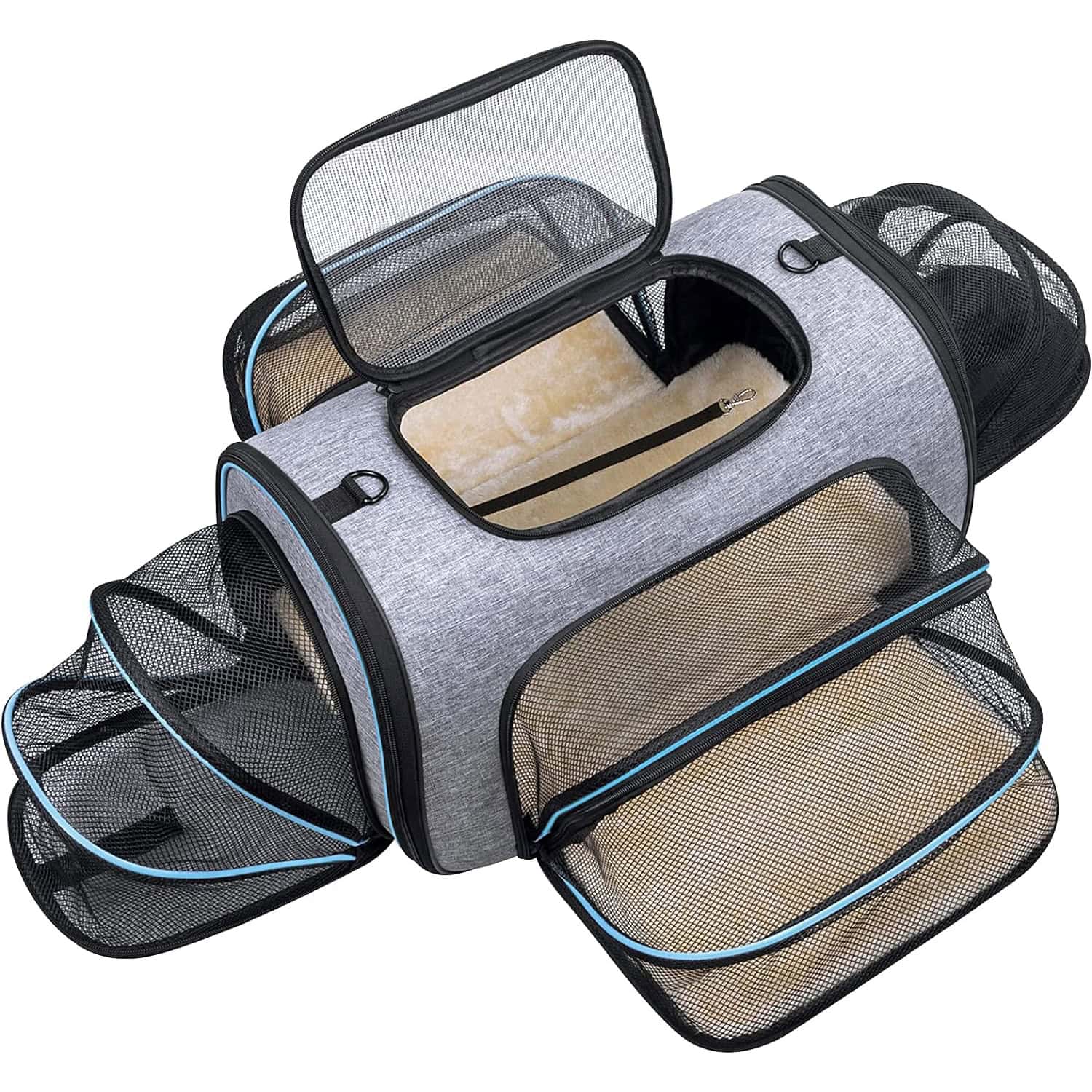 Siivton 4 Sides Expandable Pet Carrier