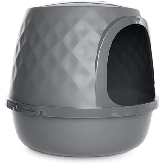So Phresh Geometric Covered Cat Litter Box 