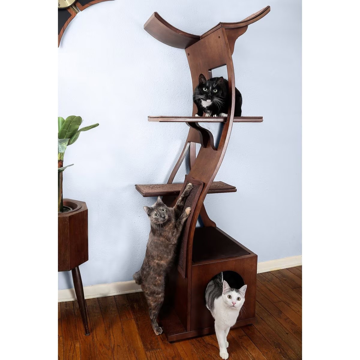 The Refined Feline Lotus 69-in Microfiber Cat Tree