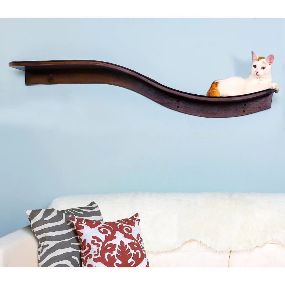 The Refined Feline Lotus Branch Wall Mounted Cat Wall Shelf 