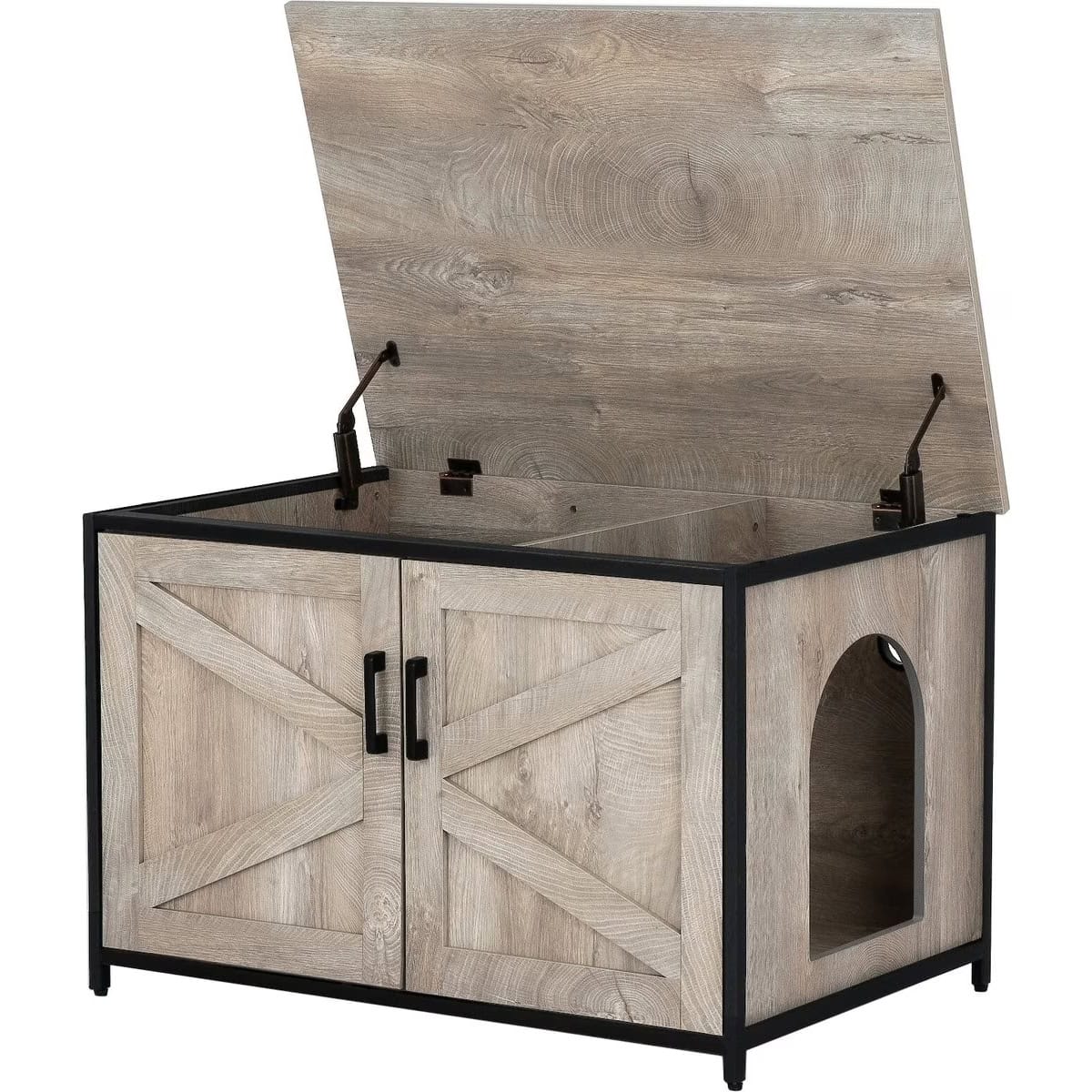 Unipaws Cat Litter Box Enclosure with Top Opening